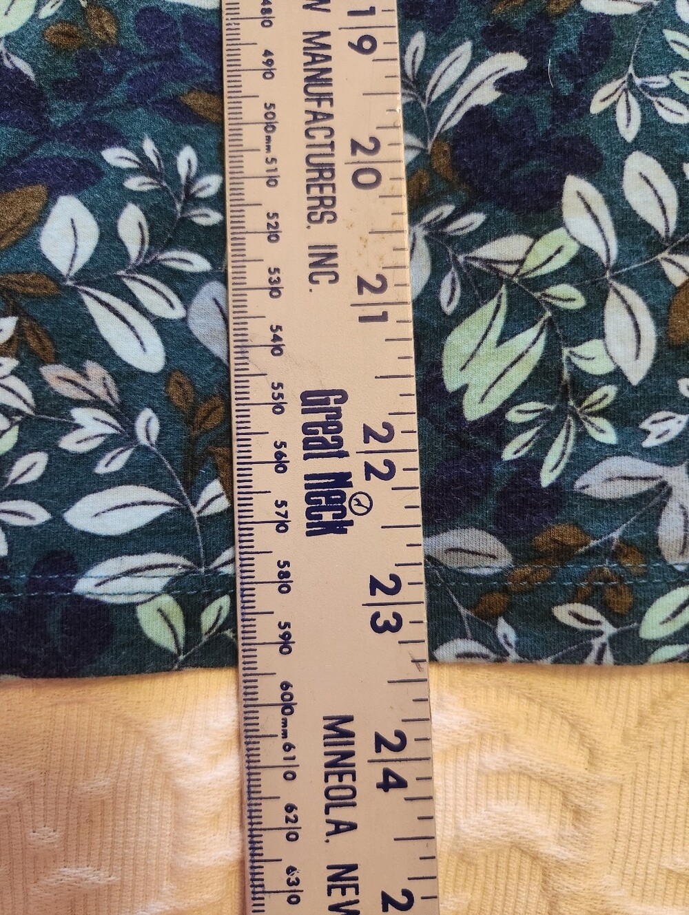 Talbots Green Floral Crewneck Tee - Picture 7 of 7